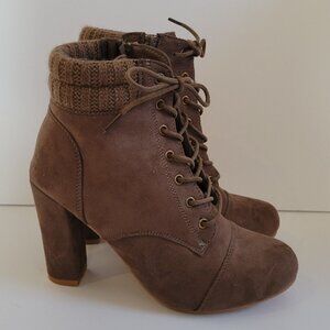 Streetwear Society Brown  Suede Ankle Boots Booties Women 10